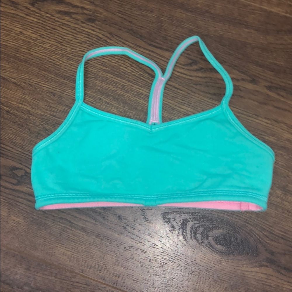 teal ivivva sports bra